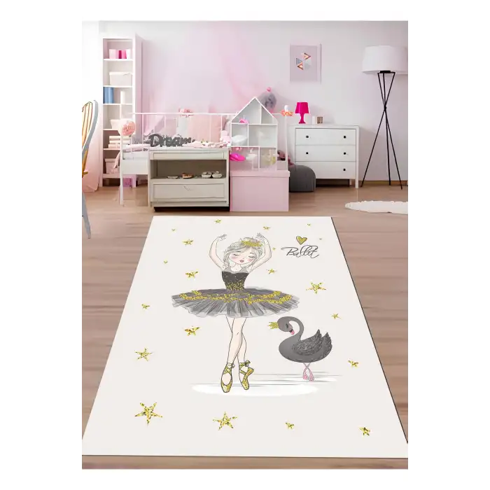 Sevimli Balerin ve Kuğucuk Çocuk Odası Halısı