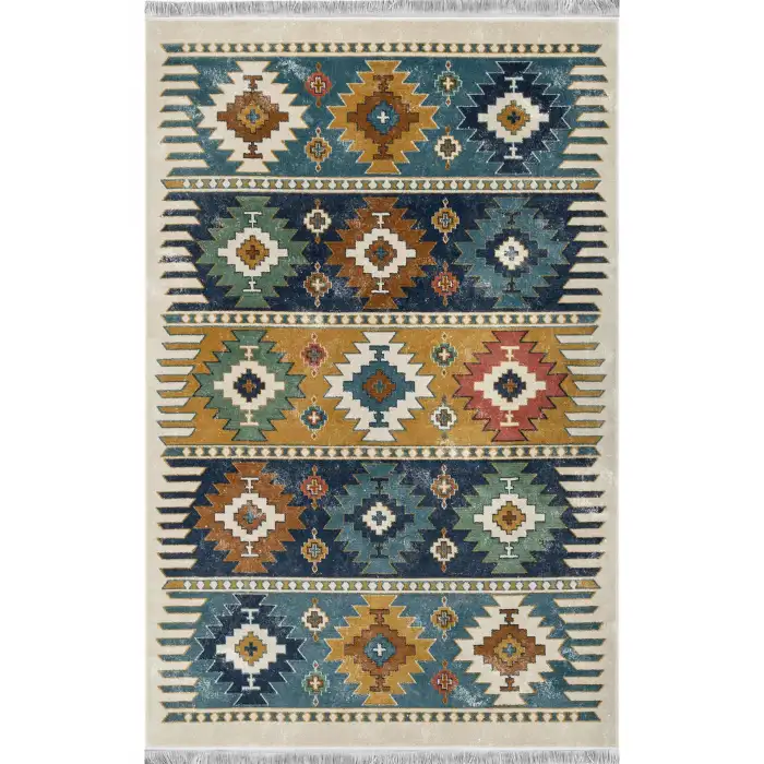Etnik Desenli Modern Halı Dekoratif Kilim