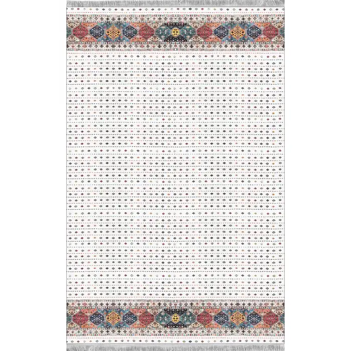 Motifli Çerçeve Detaylı Dekoratif Halı Kilim