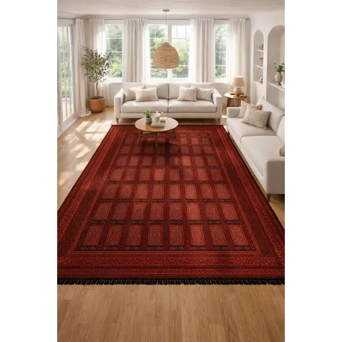 Etnik Desen Motifli Dekoratif Halı Kilim