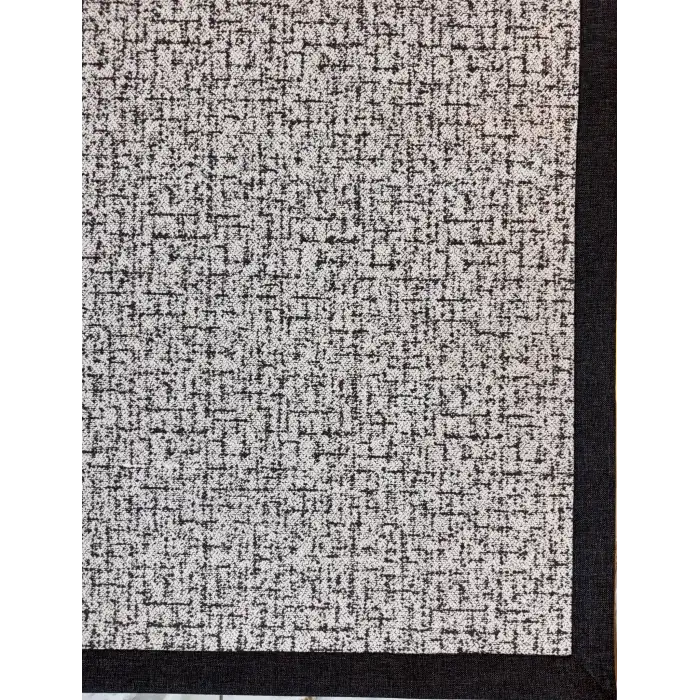 Bordürlü Sisal Halı 6001 Kemik-Antrasit | Yıkanabilir | BLG Home