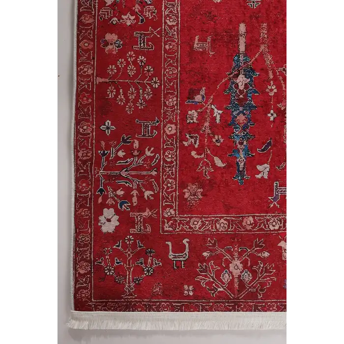 Blghome Renkli Vintage Desen Modern Halı Dekoratif Kilim