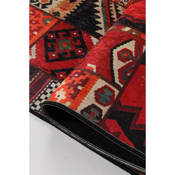 Blghome Patchwork Desenli Modern Halı Dekoratif Kilim