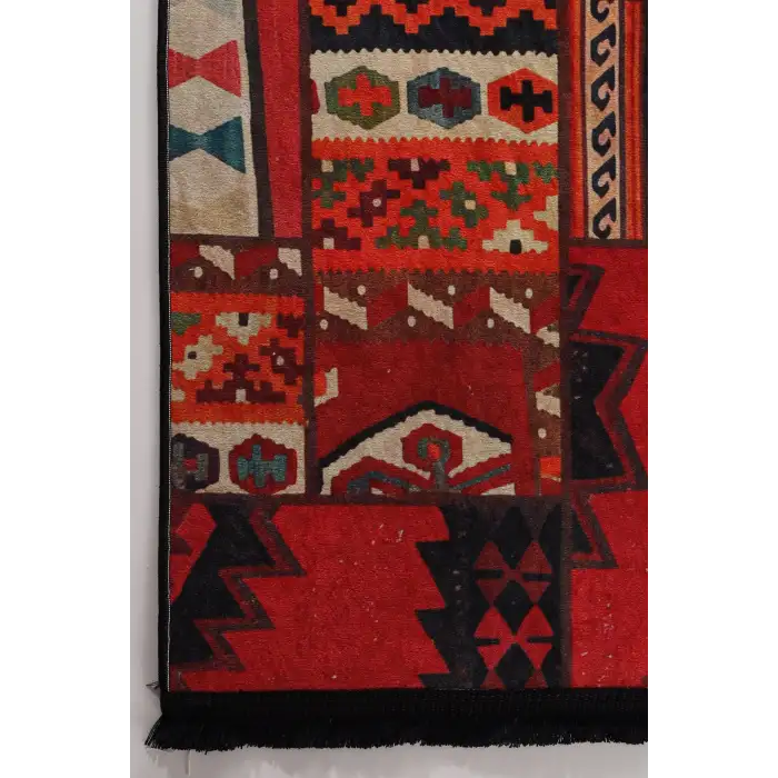 Blghome Patchwork Desenli Modern Halı Dekoratif Kilim