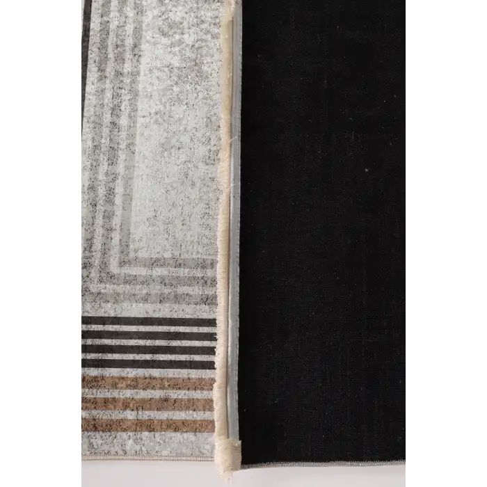 Blghome Renkli Çerçeveli Modern Halı Dekoratif Kilim