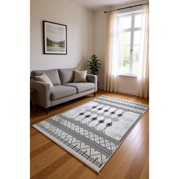 Blghome Dokuma Tabanlı Dijital Baskı Halı BLG3826