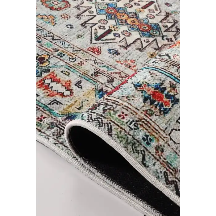 Blghome Renkli Etnik Desen Modern Halı Dekoratif Kilim