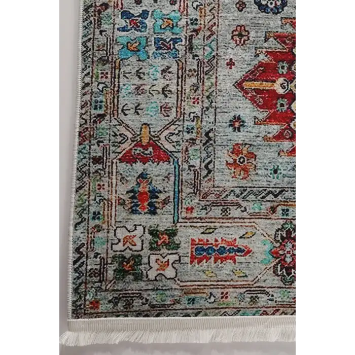 Blghome Renkli Etnik Desen Modern Halı Dekoratif Kilim