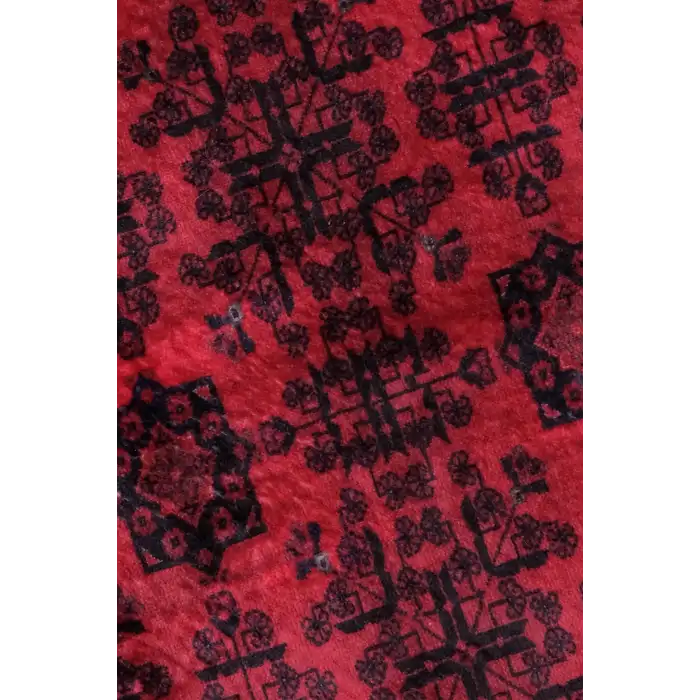 Bordo Otantik Desenli Bambu Kilim | 1008
