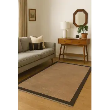 Sisal Görünümlü Yıkanabilir Dekoratif Kilim