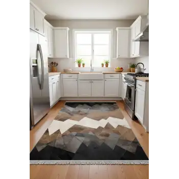 Deri Görünümlü Tasarım Modern Halı Dekoratif Kilim