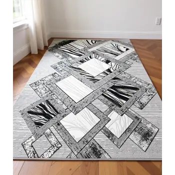 Geometrik Desen Modern Halı Dekoratif Kilim