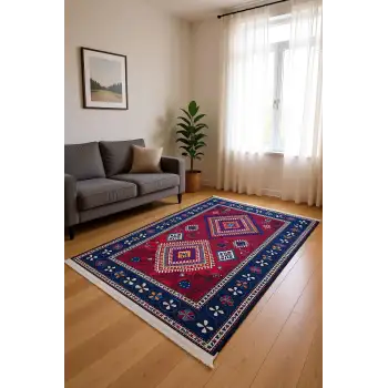 Blghome Geleneksel Motifli Modern Halı Dekoratif Kilim