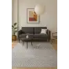 Gri Zemin Bohem Tarz Modern Halı Dekoratif Kilim