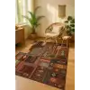 Patcwork Desen Renkli Modern Halı Dekoratif Kilim