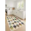 Renkli Geometrik Desenler Tasarım Modern Halı Dekoratif Kilim
