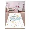 Uyuyan Ayıcık ve Yıldızlar Çocuk Odası Halısı