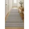 Gri Renk Etnik Desen Modern Halı Dekoratif Kilim