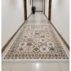 Ekru Zeminli Renkli Etnik Desen Kilim, Bambu Yüzey | BLG Home