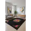 Çiçek Motifli Modern Halı Dekoratif Kilim