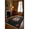 Çiçek Motifli Modern Halı Dekoratif Kilim