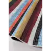 Blghome Renkli Çizgiler Modern Halı Dekoratif Kilim