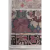 Pudra Çok Renkli Patchwork Desenli Modern Salon Halısı BLG3822