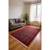 Kırmızı Çok Renkli Kilim Desenli Modern Salon Halısı BLG3823