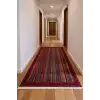 Kırmızı Çok Renkli Kilim Desenli Modern Salon Halısı BLG3823