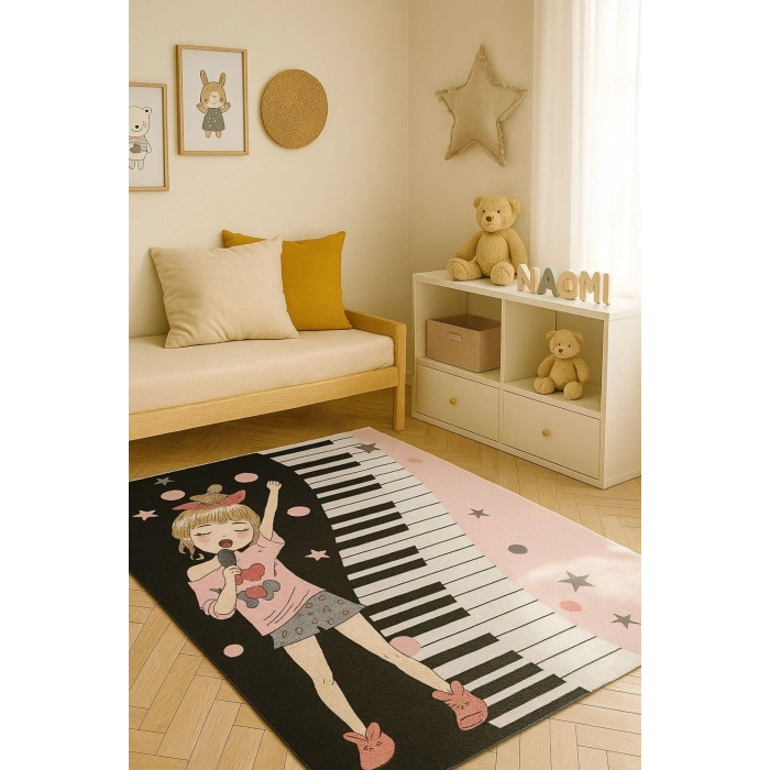 Blghome Piyano Eğlenceli Çocuk Odası Halısı