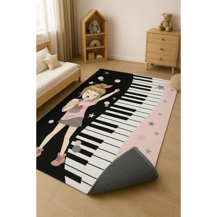 Blghome Piyano Eğlenceli Çocuk Odası Halısı