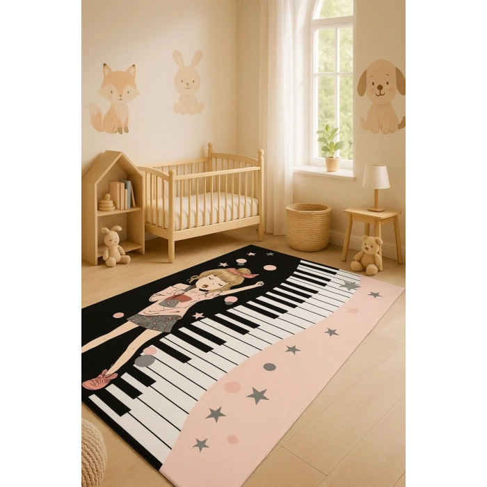 Blghome Piyano Eğlenceli Çocuk Odası Halısı