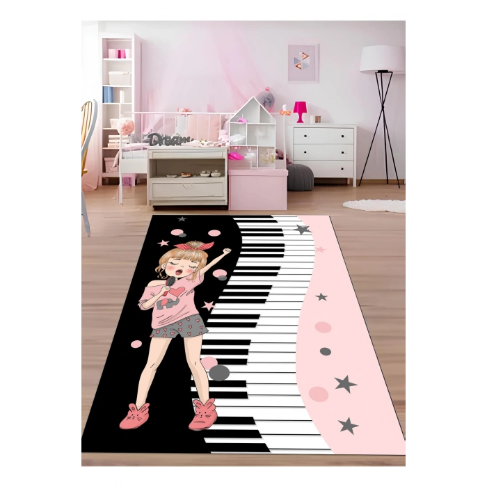 Blghome Piyano Eğlenceli Çocuk Odası Halısı