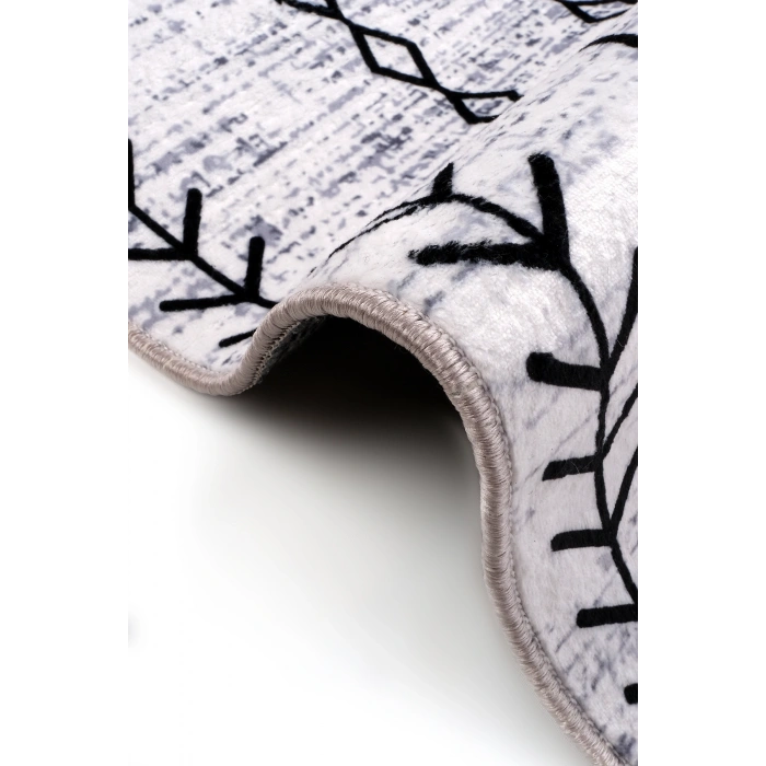 Blghome Digital Baskılı Kaymaz Dokuma Tabanlı Bambu Halı