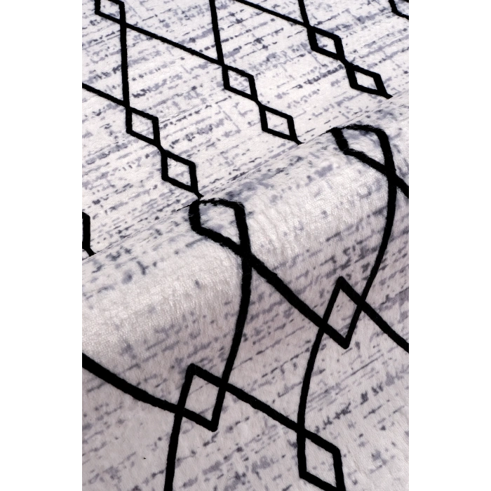 Blghome Digital Baskılı Kaymaz Dokuma Tabanlı Bambu Halı