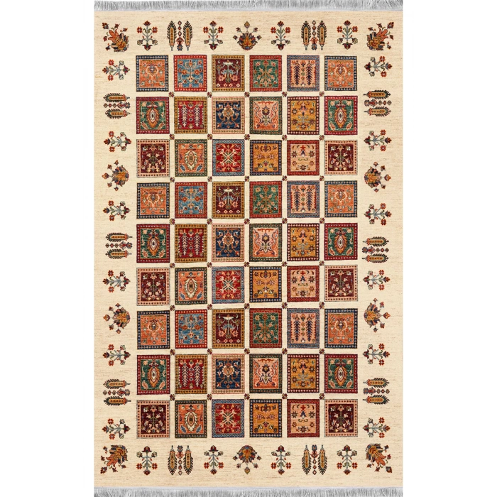 Blghome Etnik Desen Renkli Modern Halı Dekoratif Kilim