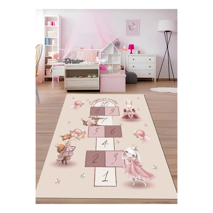 Sevimli Tavşanlar Sek Sek Çocuk Odası Oyun HalıSI