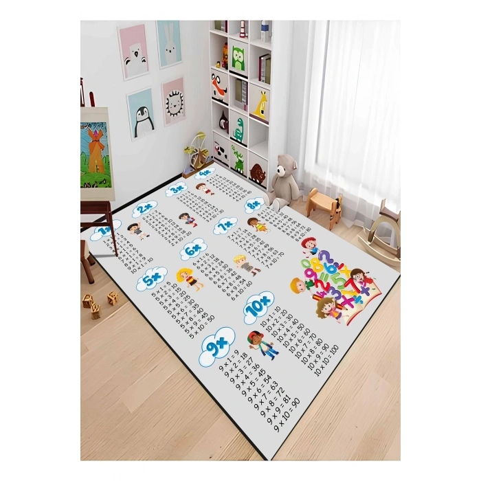 Çarpım Tablosu Eğitici Çocuk Odası Halısı