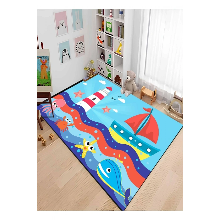 Deniz ve Sandal Çocuk Odası Halısı