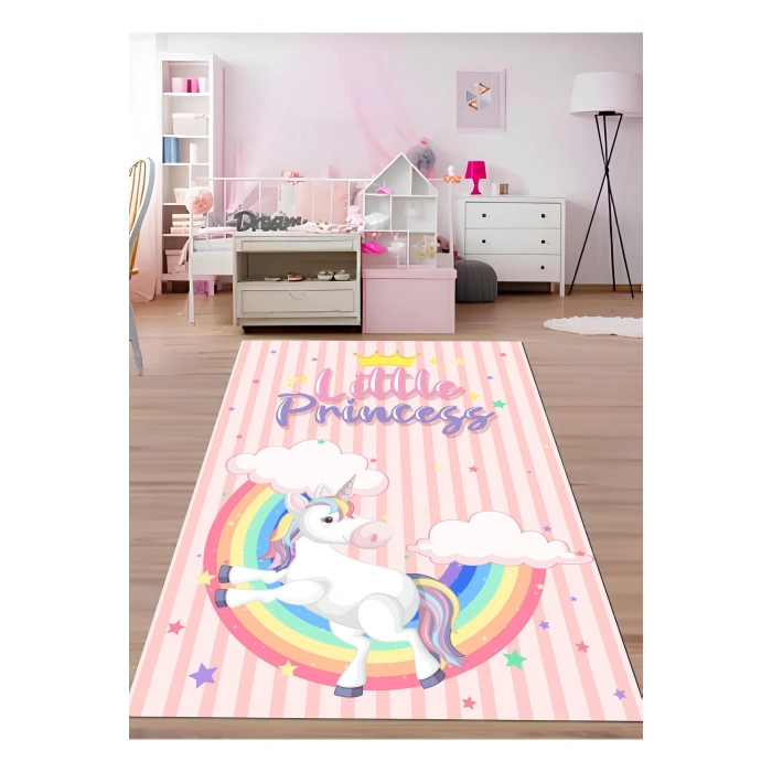 Gökkuşağı Unicorn Çocuk Odası Halısı