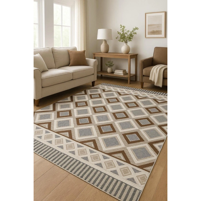 Kazayağı Detay Baklava Desen Dekoratif Kilim Modern Halı