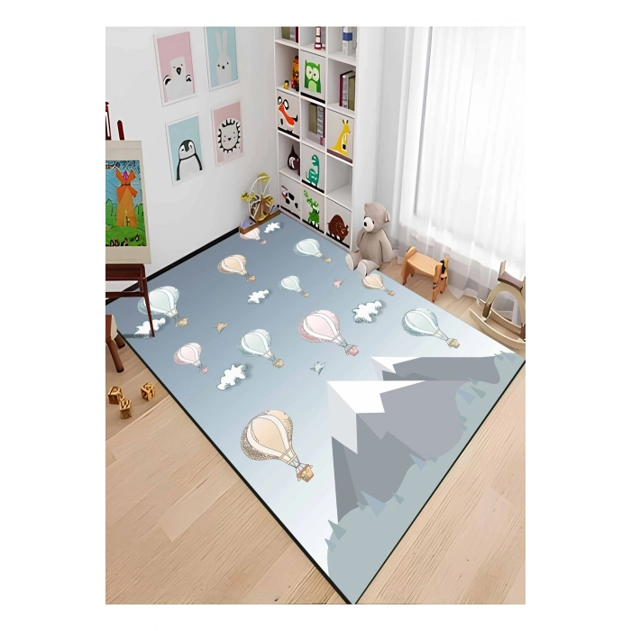 Uçan Balonlar Çocuk Odası Halısı