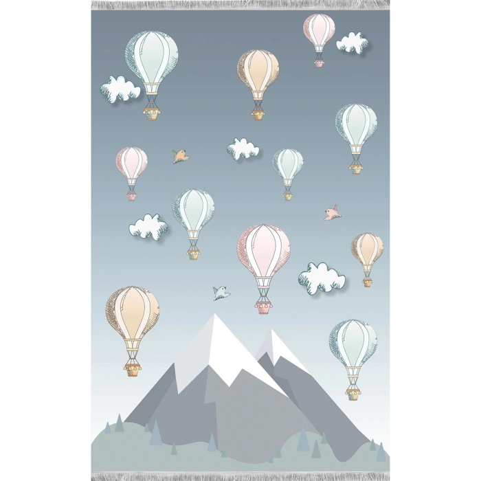 Uçan Balonlar Çocuk Odası Halısı