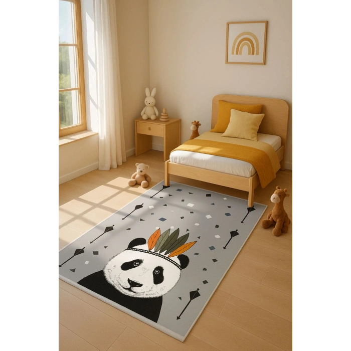 Sevimli Panda Çocuk Odası Halısı
