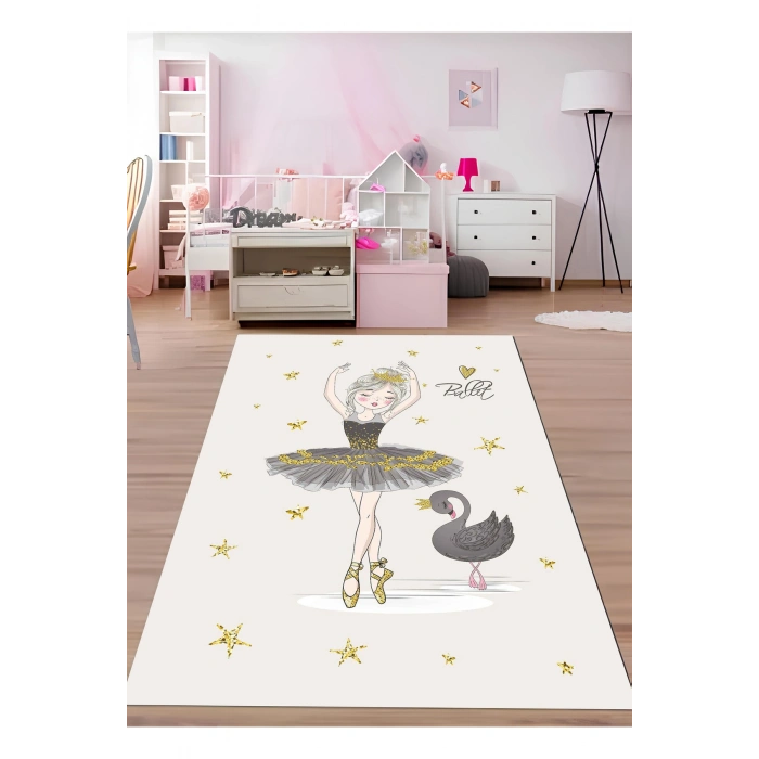 Sevimli Balerin ve Kuğucuk Çocuk Odası Halısı