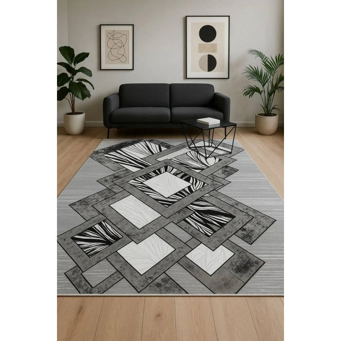 Geometrik Desen Modern Halı Dekoratif Kilim