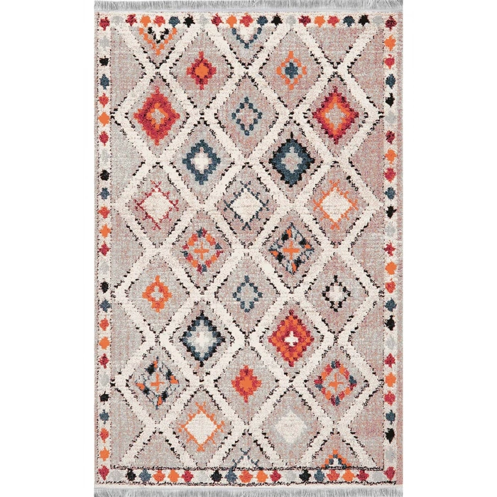 Renkli Baklava Desen Modern Halı Dekoratif Kilim