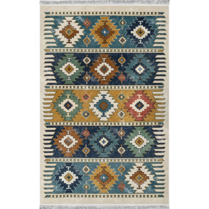 Etnik Desenli Modern Halı Dekoratif Kilim