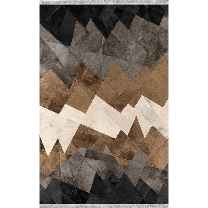 Deri Görünümlü Tasarım Modern Halı Dekoratif Kilim