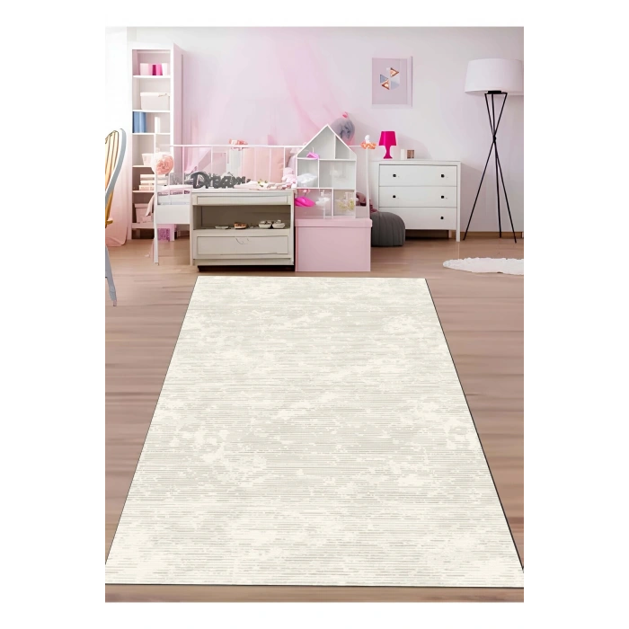 Modern Halı Dekoratif Kilim Krem Renk
